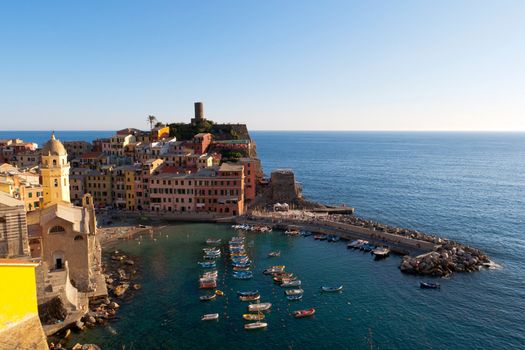 Vernazza is the fourth town heading north in Cinque Terre National Park Italy