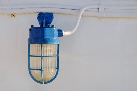 Lamp on ship with copy space