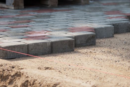 Installation of paver driveway
