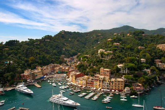 Portofino  is a small Italian fishing village, a popular resting place for millionaires
