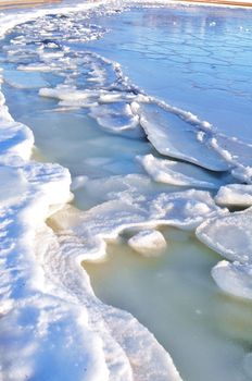 Frozen beach