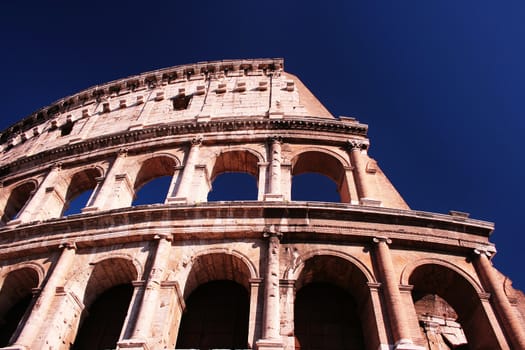 Famous ancient Colosseum (Coliseum) building, Rome, Italy
