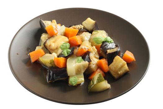 boiled vegetables with oil and soy sauce