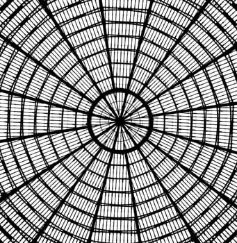 Abstract architecture photo of a roof looking like spider web