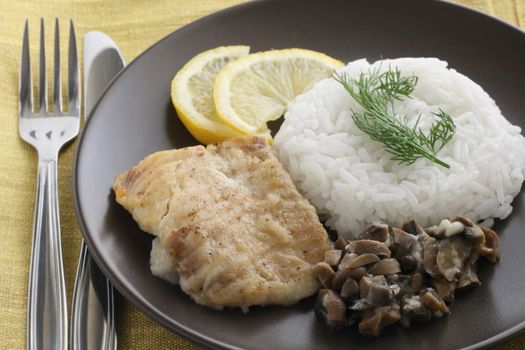 fried fish with rice