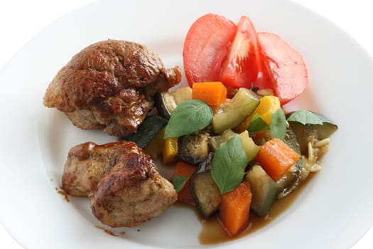 fried pork with vegetables