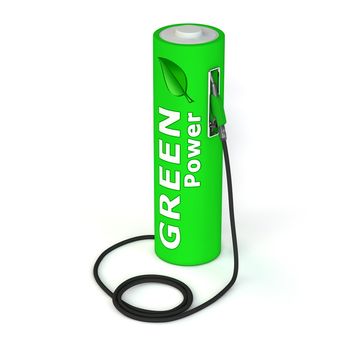 alternative energy green power - a green battery as a fuel pump