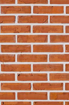 red brick wall texture background, vertical frame.