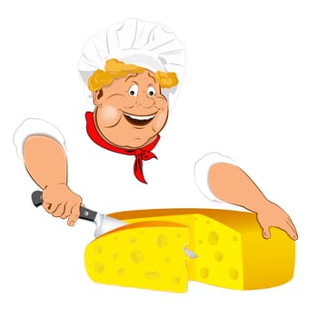 Funny Chef and Natural swiss dairy cheese