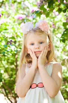 portrait of a girl in spring