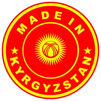 very big size made in kyrgyzstan country label
