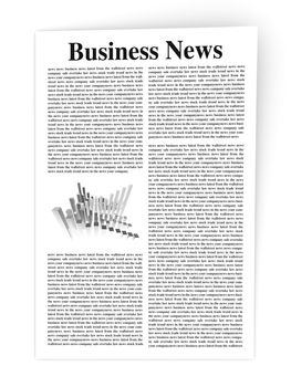 Looking for the latest business news. 3d rendered Illustration. Isolated on white.