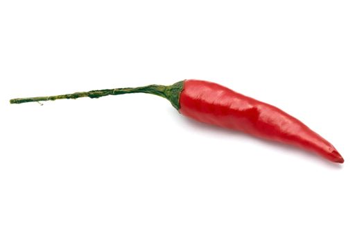 Fresh red chilli isolated on white background