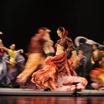 CHENGDU - DEC 28: The Best Flamenco Dance Drama "Carmen" performed by The Ballet Troupe of Spanish Rafael Aguilar(The Ballet Teatro Espanol de Rafael Aguilar) at JINCHENG theater DECEMBER 28, 2008 in Chengdu, China.