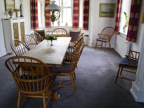 Interior design image of a beautiful classical country style dining room 