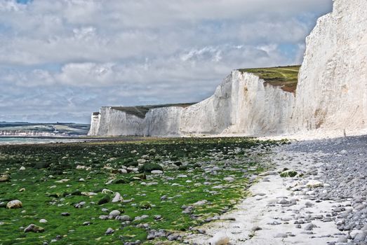 White cliffs on the south east coast of England