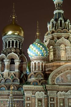 Temple of the Resurrection of Christ (spas na krovi) Russia by night