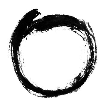 Chinese calligraphy circle shape.