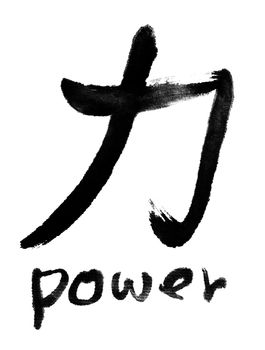 Chinese calligraphy word : power