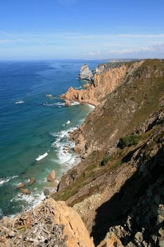 view on rocks and ocean