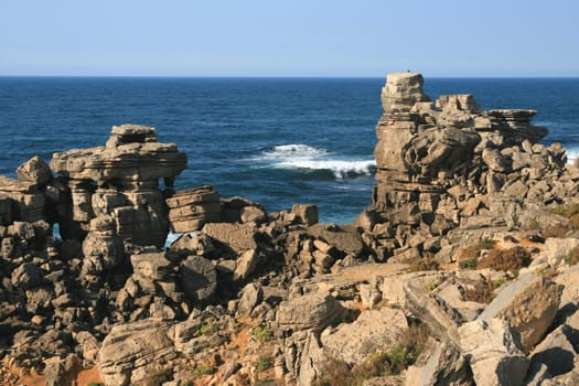 View on rocks and ocean