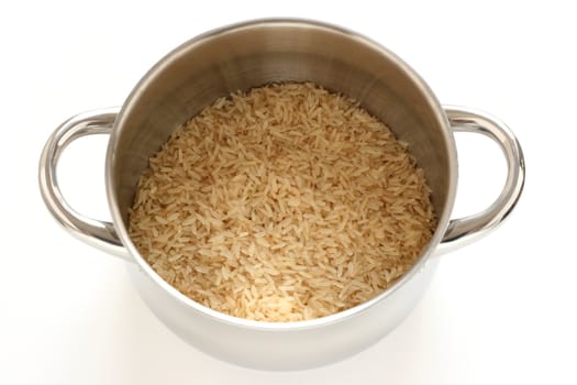 Rice in a pot