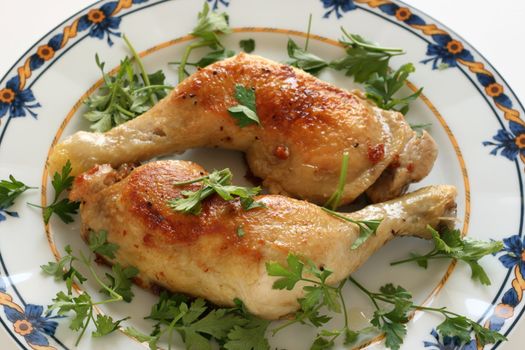 fried chicken with parsley