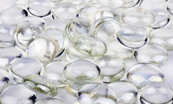 The background of various oval glass disks