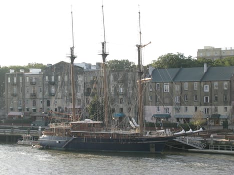 yacht in port