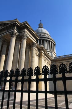 Paris, France - famous Pantheon interior. UNESCO World Heritage Site. 