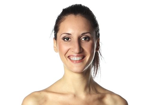 portrait of a beautiful young and very happy girl