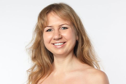 portrait of a beautiful young and very happy girl