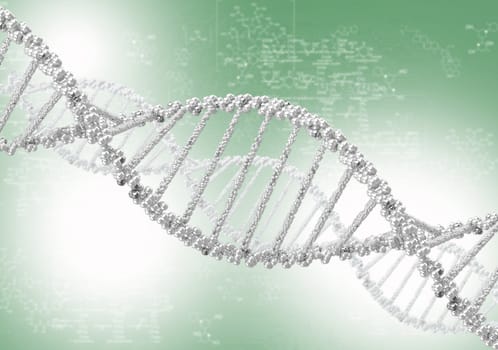 DNA helix against the colored background, scientific conceptual background