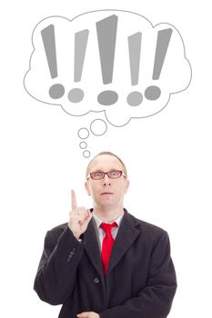 Businessman having an idea