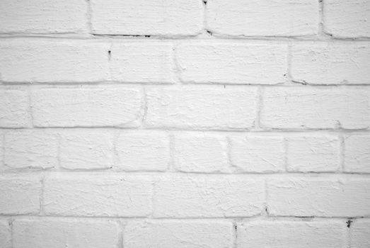 Background with old white painted brick wall