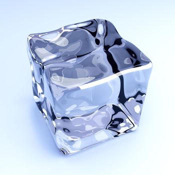 3D rendered Illustration. A group of Ice cubes.