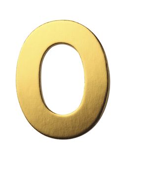 golden color alphabet of letter o