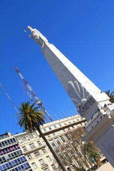 The landmark called "Piramide de Mayo" on the Plaza de Mayo in Buenos Aires, Argentina.