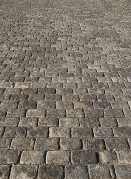 Granite grey pavement close-up
