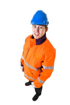 Manual worker isolated on white background