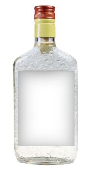 A bottle of vodka isolated on white background