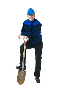 Manual worker isolated on white background