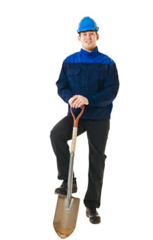 Manual worker isolated on white background