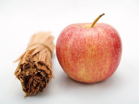 Red apple in a kitchen