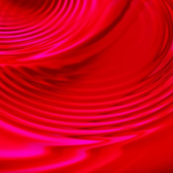 two overlapping ripples in blood red liquid
