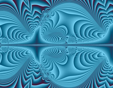 fractal pattern background in blue tones