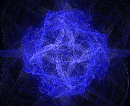 high resolution flame fractal forming a mandala