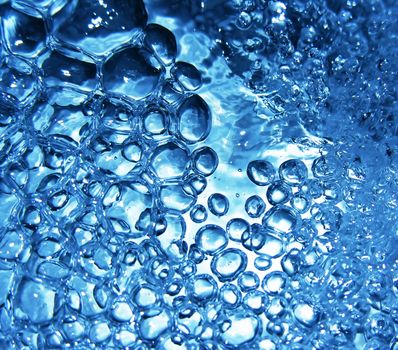 Close up of water bubbles