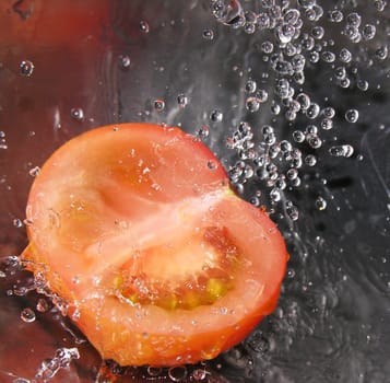 tomato splashing