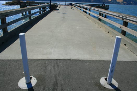 Small pier on a sunny day.
